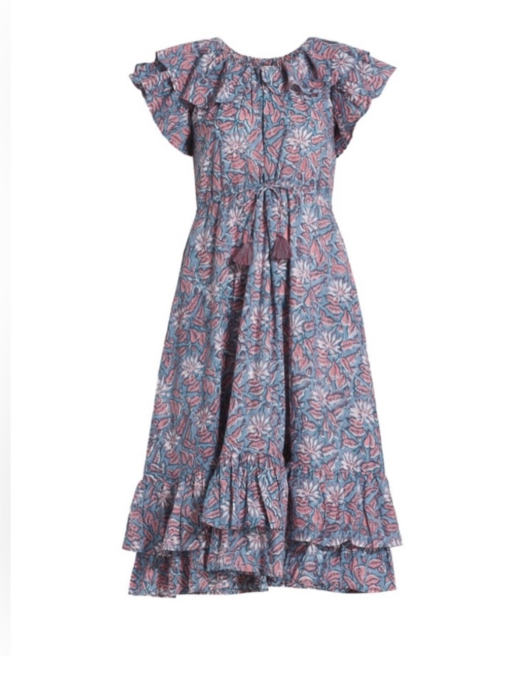 Mille Palma Begonia Printed Ruffle Dress Size XXS